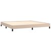 vidaXL Estrutura de cama 200x200 cm couro artificial cappuccino