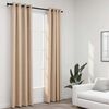 vidaXL Cortinas opacas aspeto linho c/ ilh&oacute;s 2 pcs 140x225 cm bege