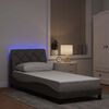 vidaXL Estrutura de cama com LED sem colch&atilde;o 90x200 cm tecido