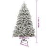 vidaXL &Aacute;rvore de Natal Artificial Verde e Branco 180 cm PVC e Metal