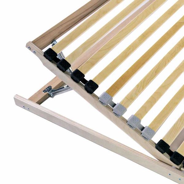 vidaXL Base de ripas Castanho 140 x 190 cm Madeira de B&eacute;tula S&oacute;lida