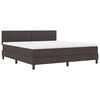 vidaXL Cama box spring com colch&atilde;o Marrom Escuro 180 x 200 cm tecido