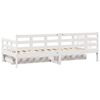 vidaXL Sof&aacute;-cama c/ gavetas 90x200cm madeira de pinho maci&ccedil;a branco