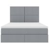 vidaXL Cama com arruma&ccedil;&atilde;o e colch&atilde;o Cinzento-claro 140 x 200 cm