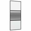 vidaXL Porta de vidro 90 x 2 x 205 cm Alum&iacute;nio Preto