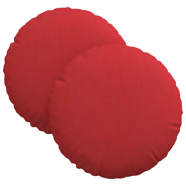 vidaXL Almofadas de Assento 2 pcs Vermelho &Oslash;30 x 13 cm tecido