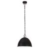 vidaXL Candeeiro suspenso vintage indust. redondo 25 W 31 cm E27 preto