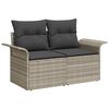 vidaXL Conjunto de Sof&aacute; de Jardim 11 pcs Cinzeto Rattan Sint&eacute;tico