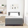 vidaXL Cama Box Spring LED Cinza Claro e Branco 120 x 190 cm
