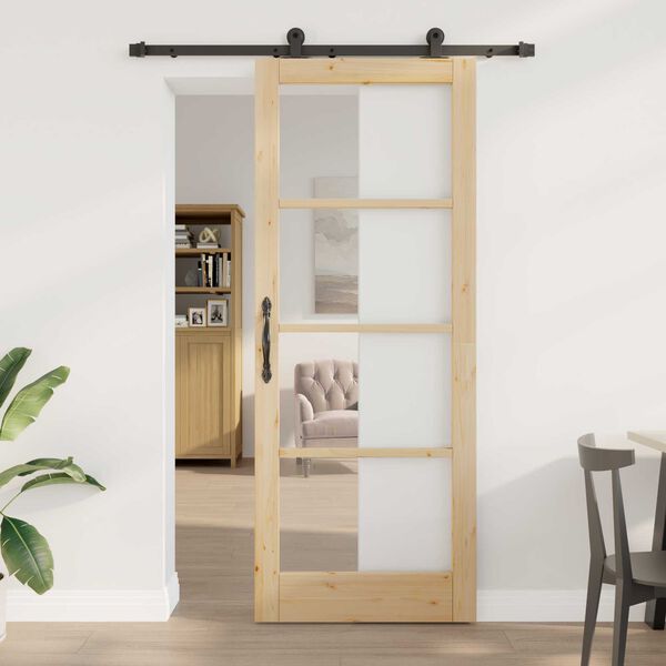 vidaXL Porta Deslizante ORKDAL Natural 83 x 211 cm
