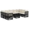 vidaXL Conjunto de Sof&aacute; de Jardim 10 pcs Preto vime PE