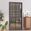 vidaXL Porta de interior 102,5x201,5 cm vidro ESG e alum&iacute;nio preto