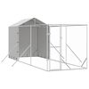 vidaXL Canil de exterior com teto 2x6x2,5 m a&ccedil;o galvanizado prateado