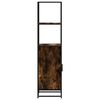vidaXL Arm&aacute;rio alto 35,5x35x139 cm madeira e metal carvalho fumado