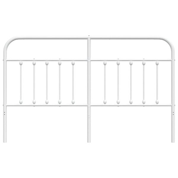 vidaXL Cabeceira de cama 160 cm metal branco
