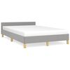 vidaXL Estrutura de cama sem colch&atilde;o 120x200 cm tecido cinzento-claro