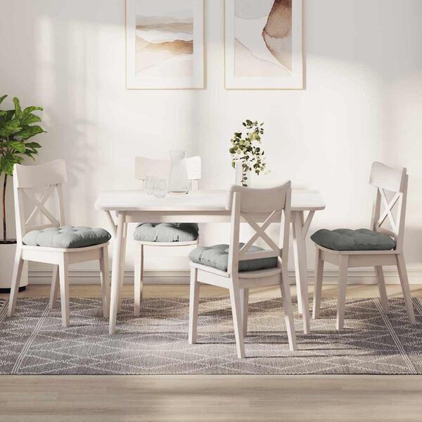 vidaXL Almofadas de Assento 4 pcs Cinzento-claro 40 x 40 cm