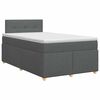 vidaXL Cama box spring com colch&atilde;o Cinzento-Escuro 120 x 190 cm Tecido