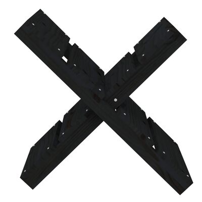 vidaXL Suporte de lenha 47x39,5x48 cm madeira de pinho maciça preto