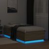 vidaXL Estrutura cama c/ luzes LED derivados madeira carvalho sonoma