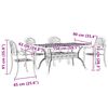 vidaXL 5 pcs conjunto de jantar para jardim alum&iacute;nio fundido verde