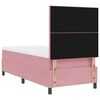 vidaXL Cama Box com colch&atilde;o com cabeceira Rosa 80 x 200 cm Veludo