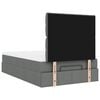 vidaXL Estrutura cama otomana colch&atilde;o 120x200cm tecido cinzento escuro