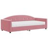 vidaXL Sof&aacute;-cama com colch&atilde;o 90x200 cm veludo rosa