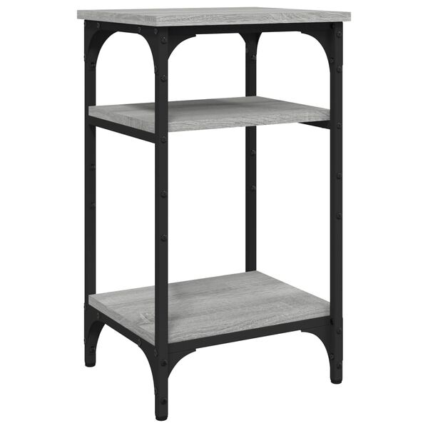 vidaXL Mesa de apoio 35x30x60 cm derivados de madeira cinzento sonoma