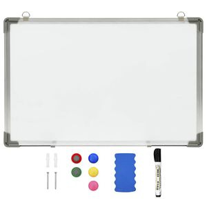 vidaXL Quadro de escrita magn&eacute;tico 50x35 cm a&ccedil;o branco