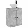 vidaXL Gabinete de banheiro com pia Cinzento Cimento 54 x 35 x 83 cm