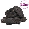 vidaXL Pedras vulc&acirc;nicas 10 kg 10-30 cm preto