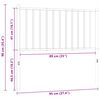 vidaXL Cabeceira de substitui&ccedil;&atilde;o 90 cm metal preto