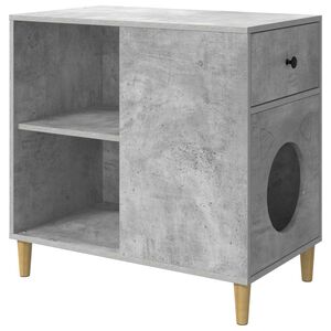 vidaXL Casa para Gatos Concreto 72 x 42,5 x 70 cm Derivados de Madeira