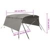 vidaXL Toldo de 4 arcos Bimini c/ paredes laterais 243x(185-198)x137cm