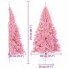 vidaXL Árvore de Natal Artificial Pré-iluminada Rosa 210 cm PVC