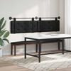 vidaXL Cabeceira Suspensa Preto 210 x 55 x 5 cm Couro Sint&eacute;tico