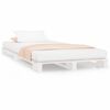 vidaXL Cama de paletes pinho maci&ccedil;o 90x200 cm branco