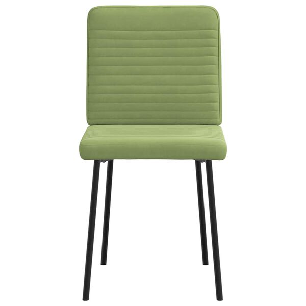 vidaXL Cadeiras de jantar 2 pcs veludo verde-claro