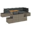 vidaXL Conjunto de Sof&aacute; de Jardim 9 unid. Cinzeto Rattan Sint&eacute;tico