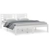 vidaXL Cama sem colch&atilde;o 160x200 cm madeira de pinho maci&ccedil;a branco