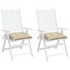 vidaXL Almofad&otilde;es de cadeira 2 pcs 50x50x7 cm tecido oxford bege