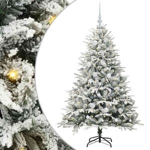 vidaXL &Aacute;rvore de Natal Artificial Pr&eacute;-iluminada com Conjunto de Bolas