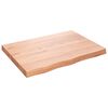 vidaXL Bancada p/ WC 80x60x(2-6) cm madeira maci&ccedil;a tratada castanho