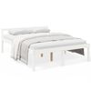 vidaXL Cama para idosos king size 150x200 cm pinho maci&ccedil;o branco