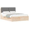 vidaXL Estrutura de Cama com Cabeceira Estofada Cinzento-claro