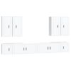 vidaXL Conjunto m&oacute;veis de TV 8 pcs madeira processada branco