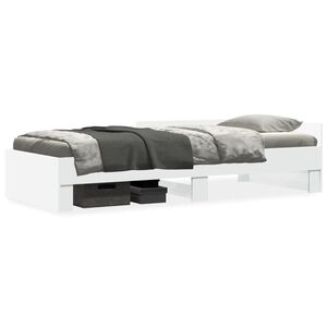 vidaXL Estrutura de cama 90x200 cm derivados de madeira branco