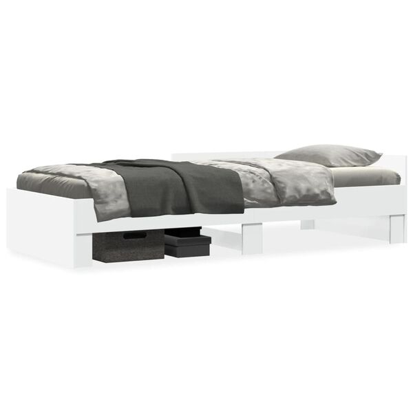 vidaXL Estrutura de cama 90x200 cm derivados de madeira branco