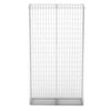 vidaXL Muro gabi&atilde;o de jardim c/ rochas de vidro e luz LED 100x30x150cm